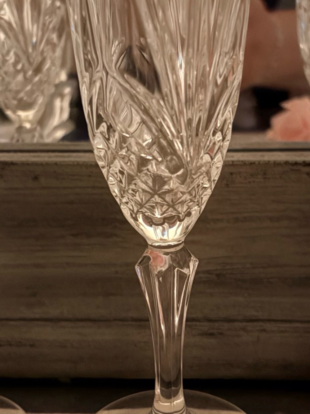 Vintage Cristal de Flandre "Salzburg Gold" Champagne Flutes - Set of 4 - Picture 8 of 8